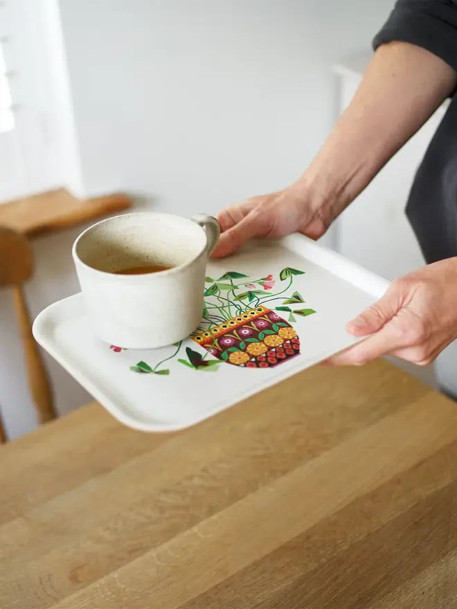 rectangular oxalis floral tray