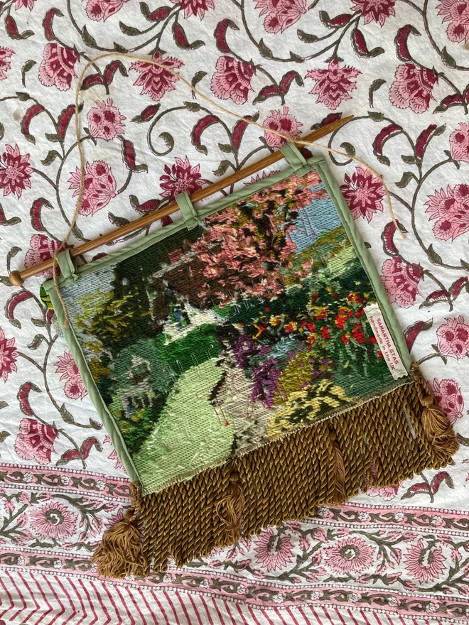 Reverse of small tapestry pennant