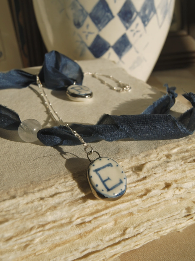 Initial Necklace Pendant 