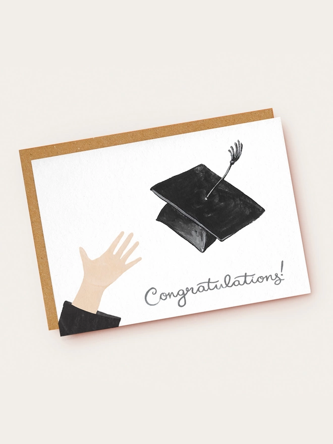 Graduation cap card image 1