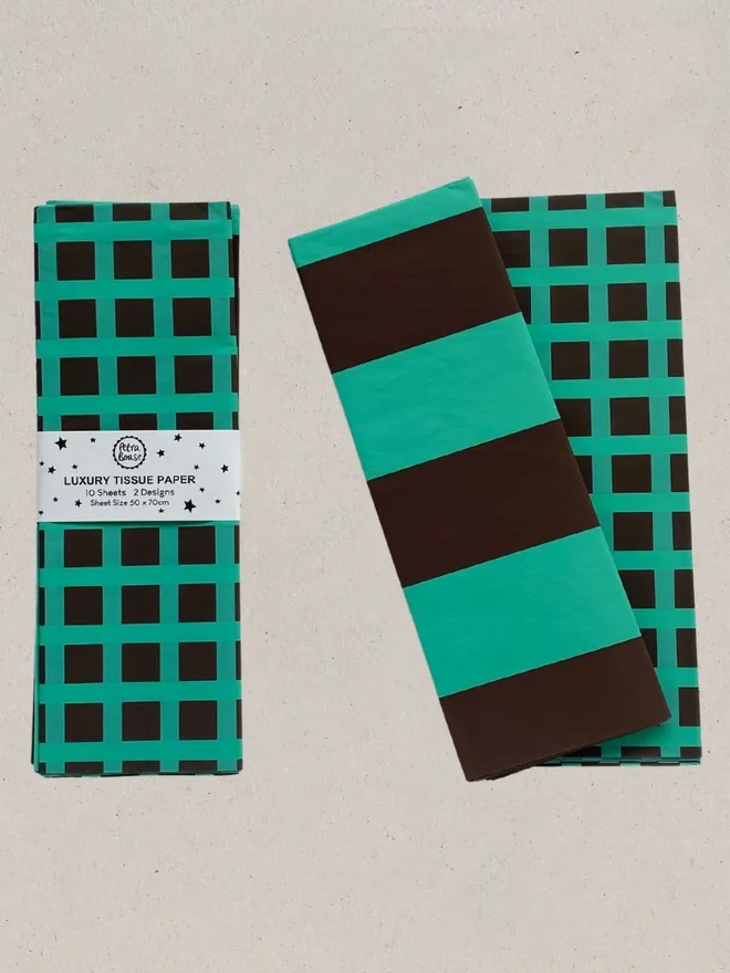 Chocolate and turquoise luxury tissue paper