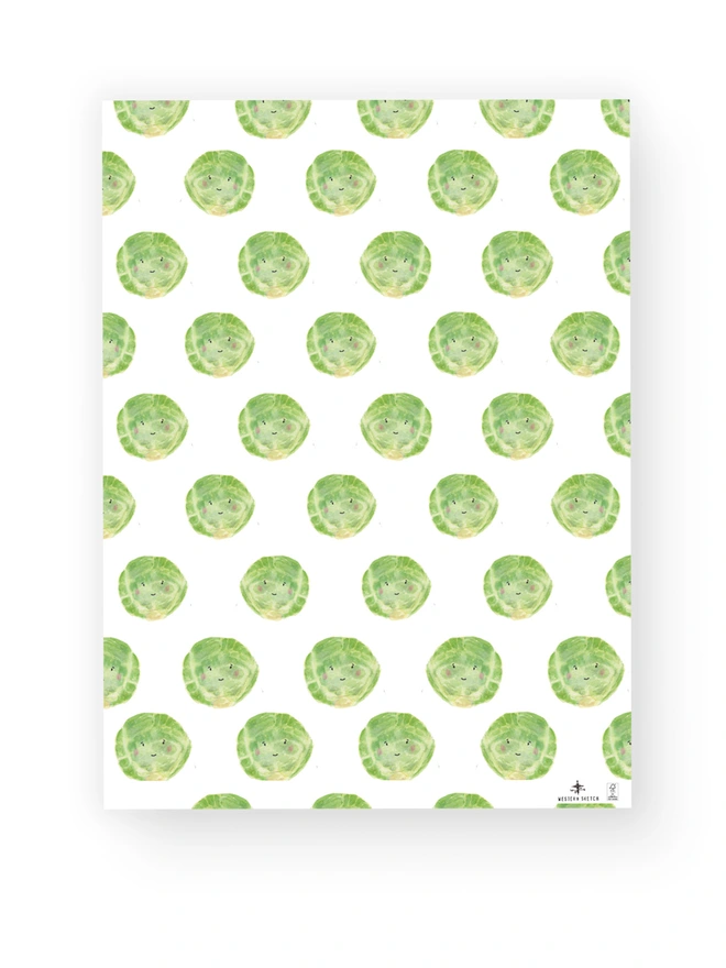 Brussel Sprout Wrapping Paper 