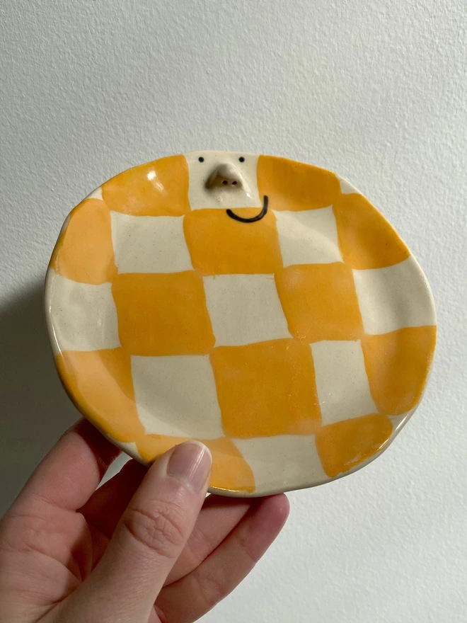 orange checkerboard plate angle