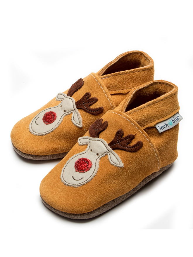 Rudolph Tan Suede Baby / Kid Shoes