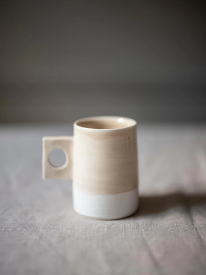 ceramic two tone mug