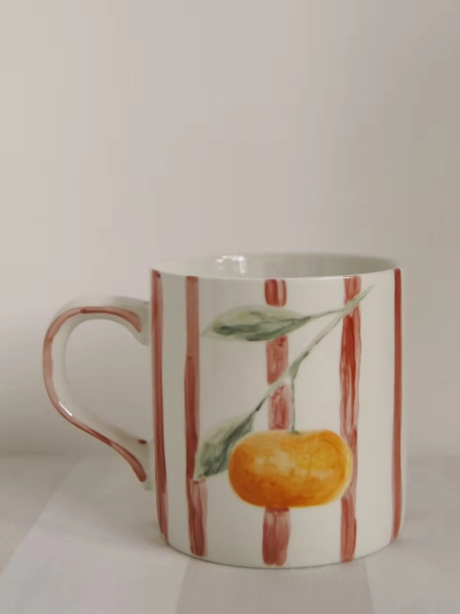 Classic Striped 'Sole Mio' Mug