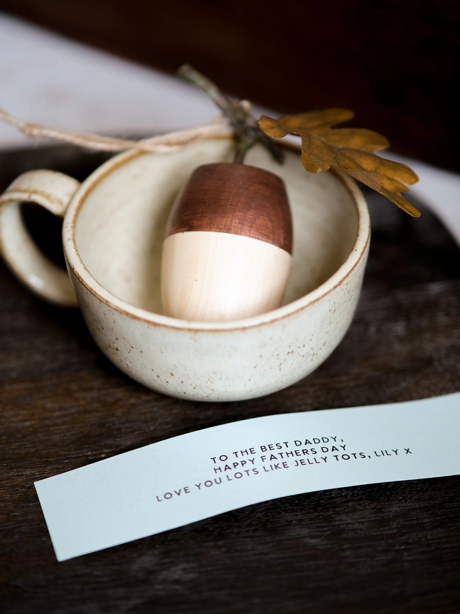 Thanks for helping me grow wooden acorn decoration