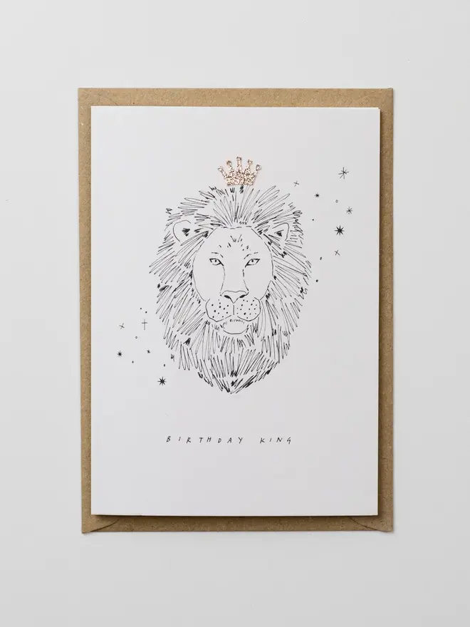 'Birthday King' Greeting Card