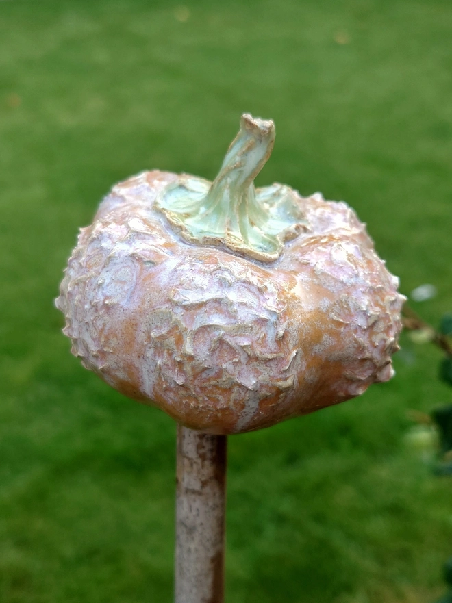 Pumpkin cane topper home decor
