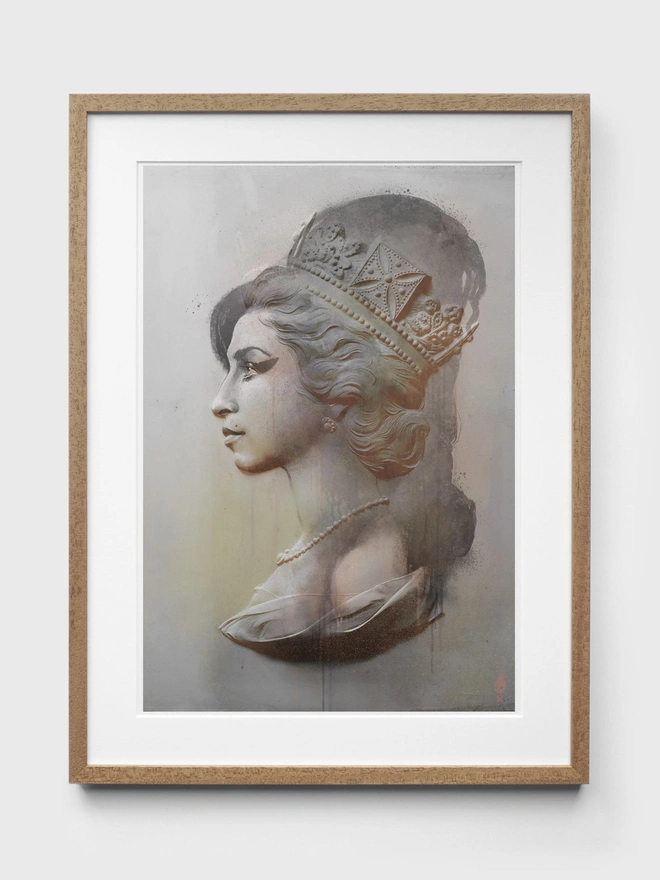 Amy Winehouse Graphite - White Frame