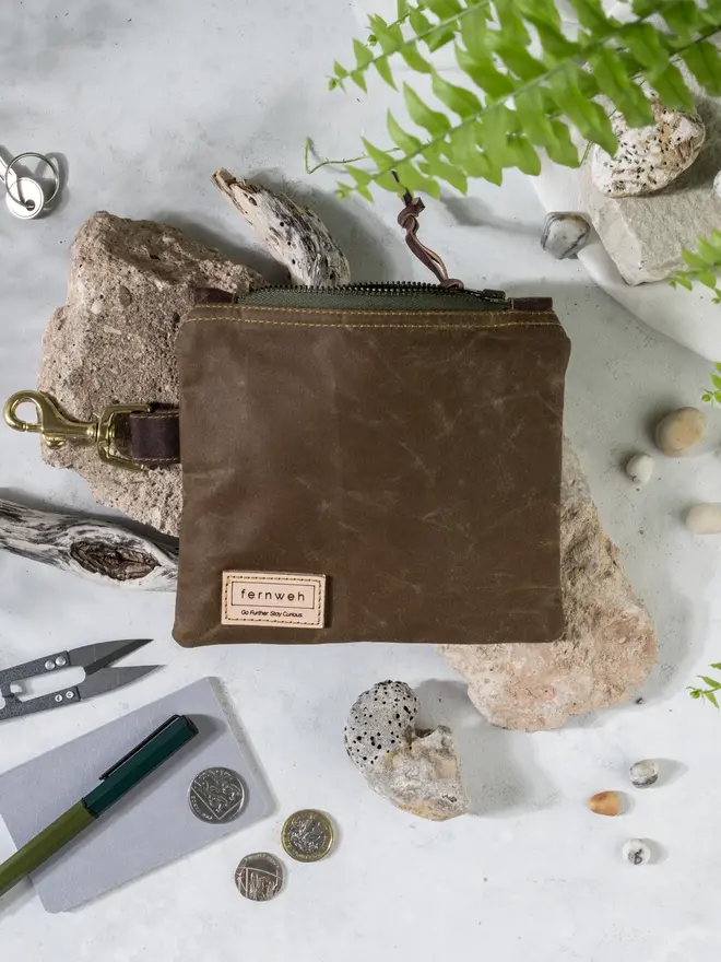 washed cotton pouch bag