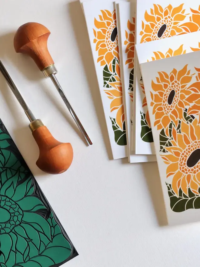sunflower notecard set