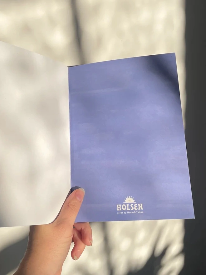 Back of the patterned Notebook, displayed against a white background. 