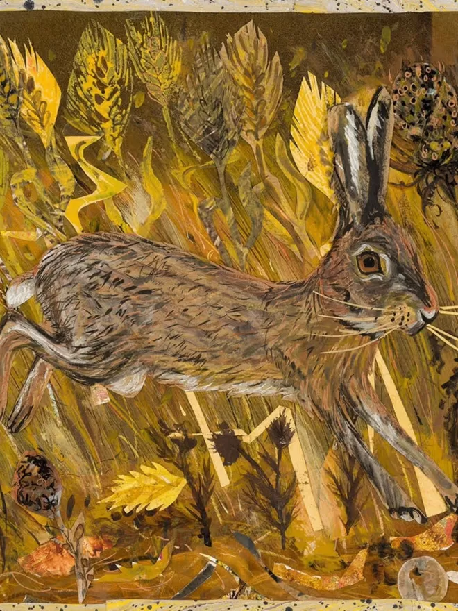 Hare In The Wheatfields - Cotton Mix Tea towel