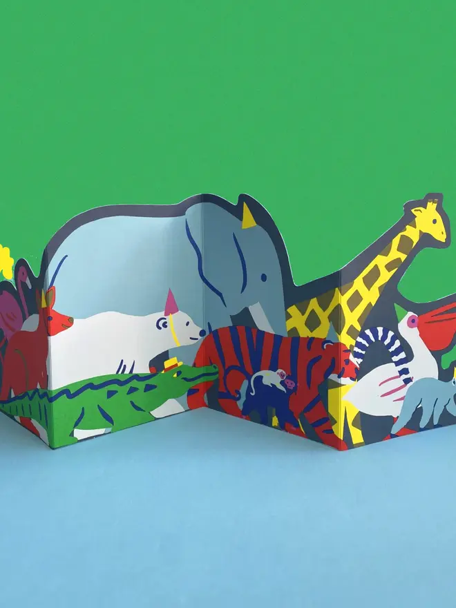 Animal Concertina Card