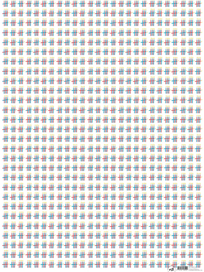 Birthday Gift Wrap (candle tally design)