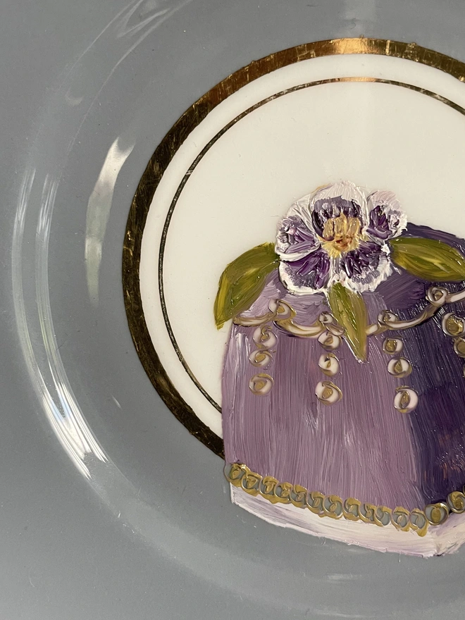 detail of cake painting
