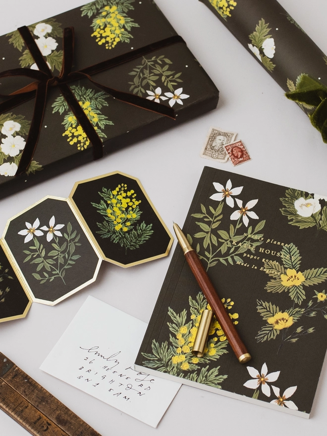 vintage floral planner
