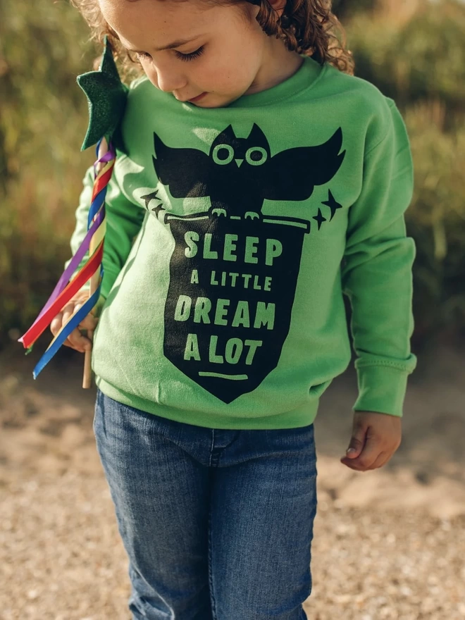 Sleep a Little Dream a Lot Kids Sweatshirt