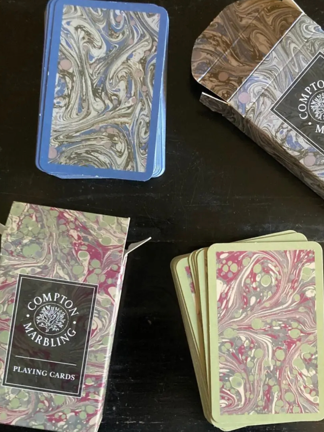Playing Cards. A spread of cards with both colours available shown.