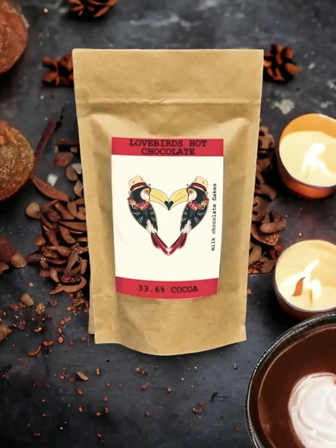 Lovebirds Hot Chocolate (2x servings)