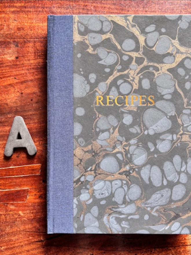 Recipe Book. A recipe book in A