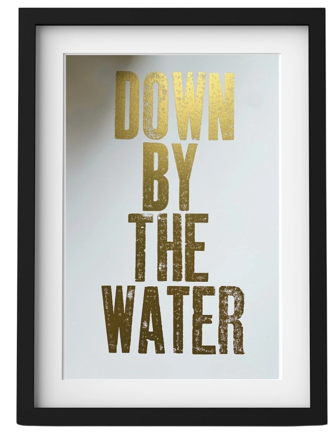 'Down By The Water' Original Letterpress Print 