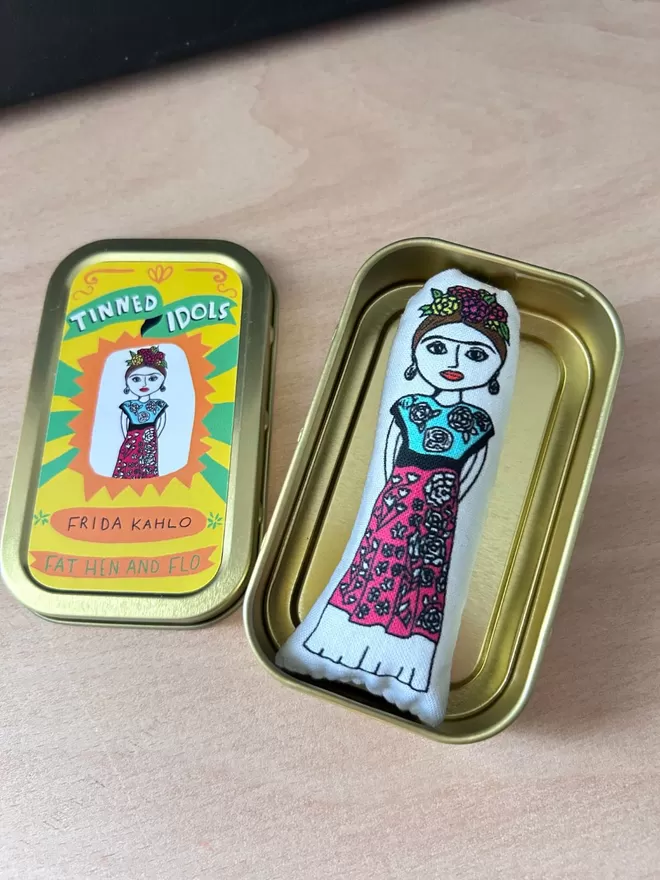Tinned Idol - Mini Keepsake Doll - Frida Kahlo