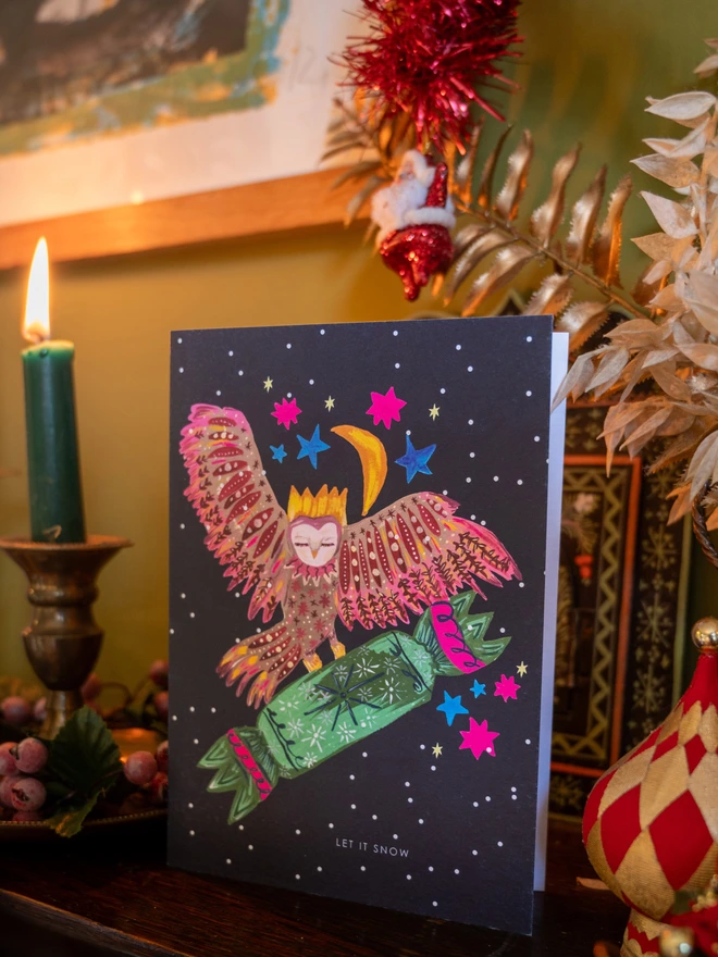 owl xmas card