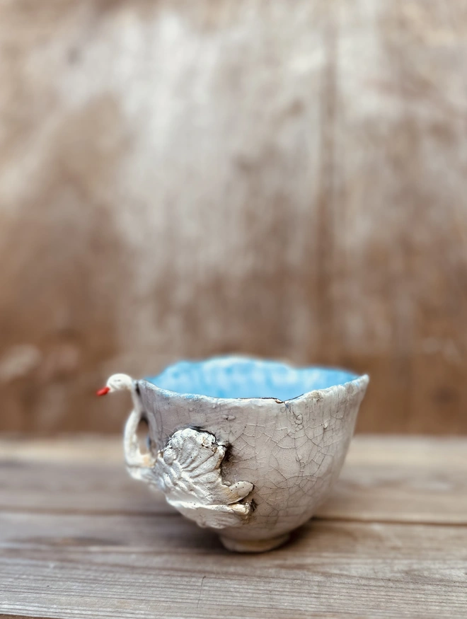 Beautiful swan cup and saucer