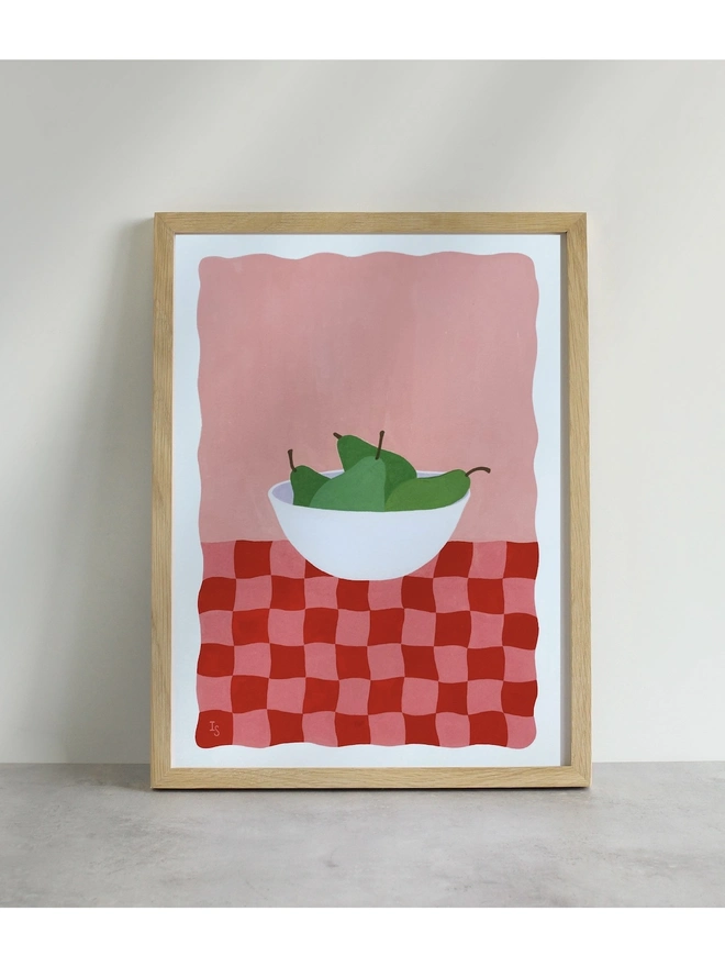 'Pears On Pink' Limited Edition Print