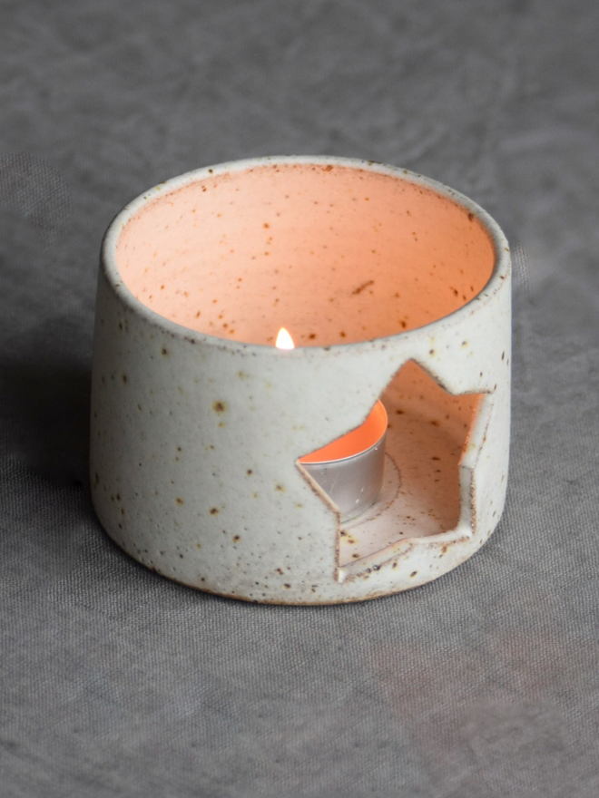 Ceramic star tea light holder