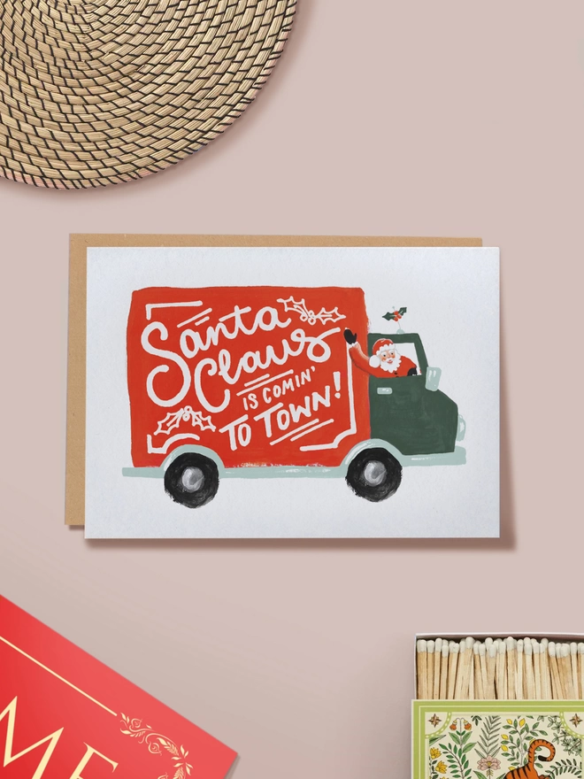 Santa Claus is Coming To Town Van Card