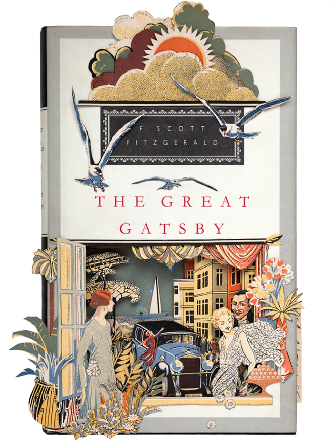 The Great Gatsby 'Picture Book' print of an original collaged artwork.