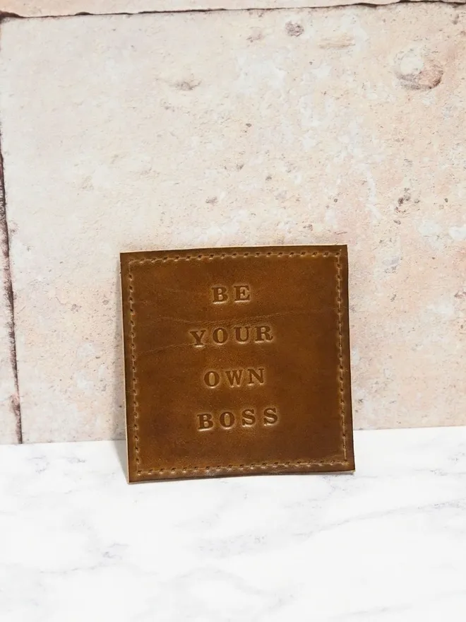 personalised leather tea lover coffee mug gift