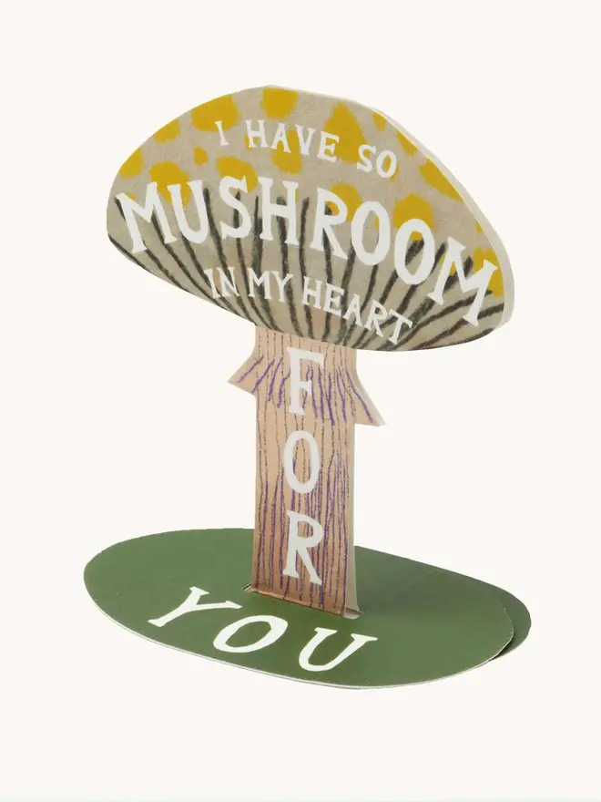 mushroom paper love card