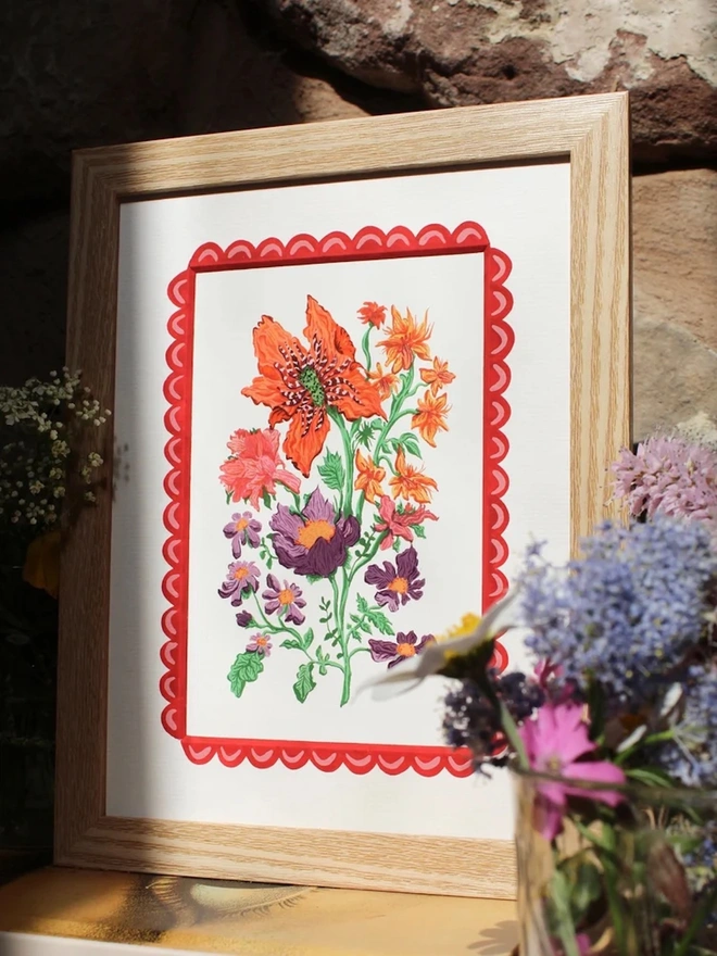 Red Passionflower Print