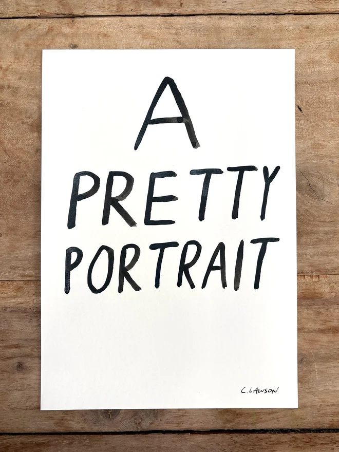 A Pretty Portrait ink drawing by Chloe Lawson