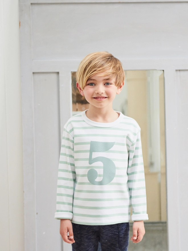 seafoam number 5 breton t shirt
