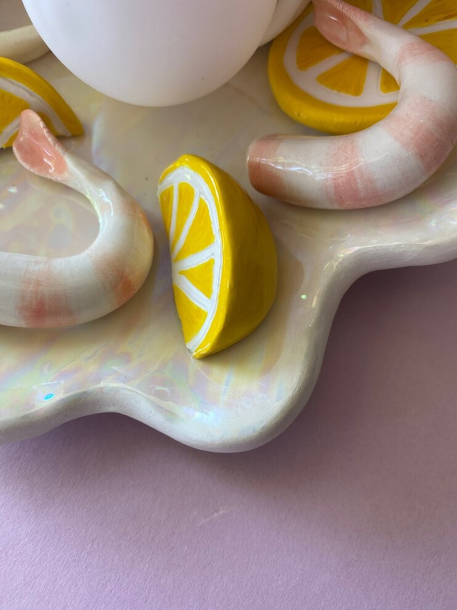 Seafood Clam Shell Lamp – Lemons & Prawns