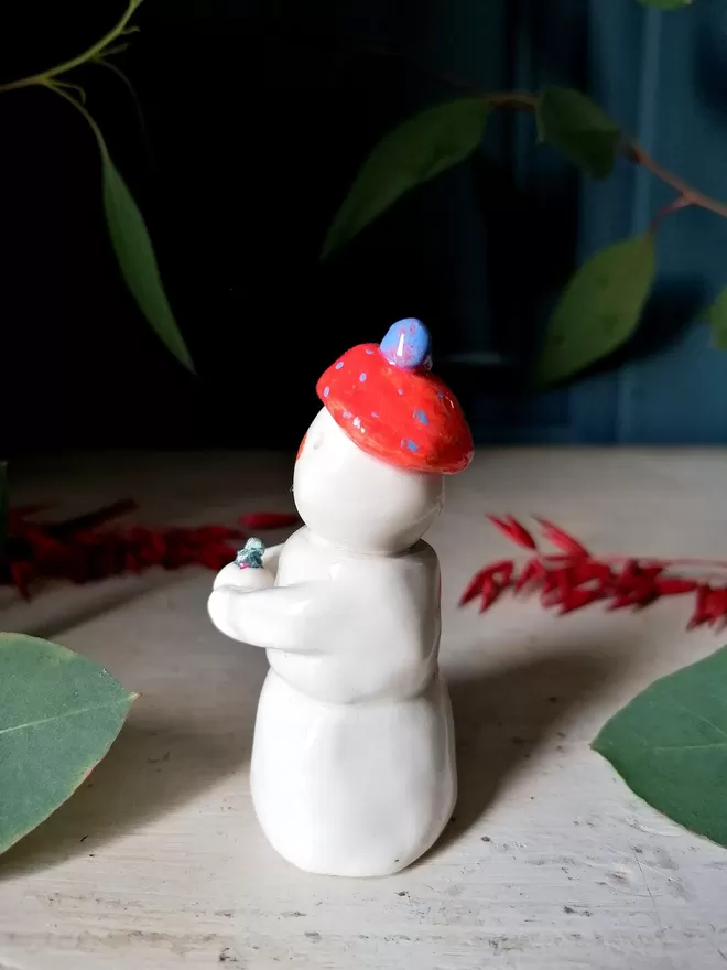 Bob ceramic unique hand painted snowman Christmas decoration