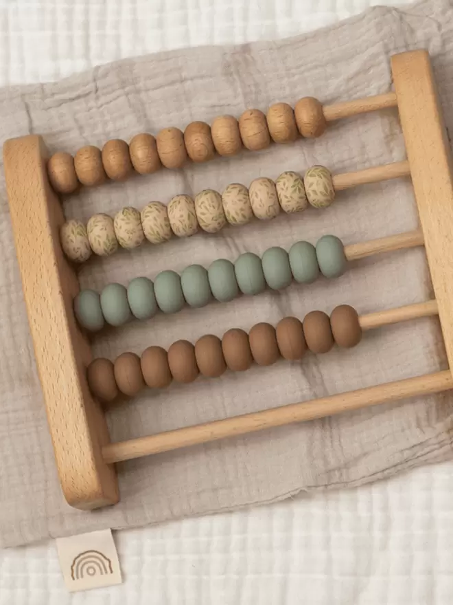 Abacus with wood and silicone beads