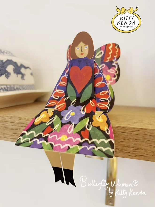 Butterfly Woman 3D Pop Out Card
