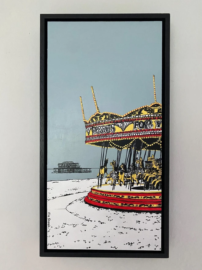 Brighton Carousel Handmade Cushion 