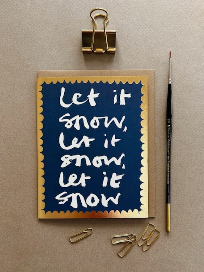 'Let it snow' Greetings Card