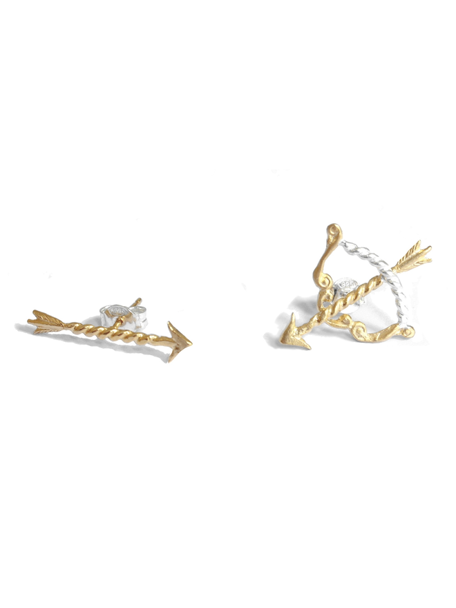 Bow and arrow earrings