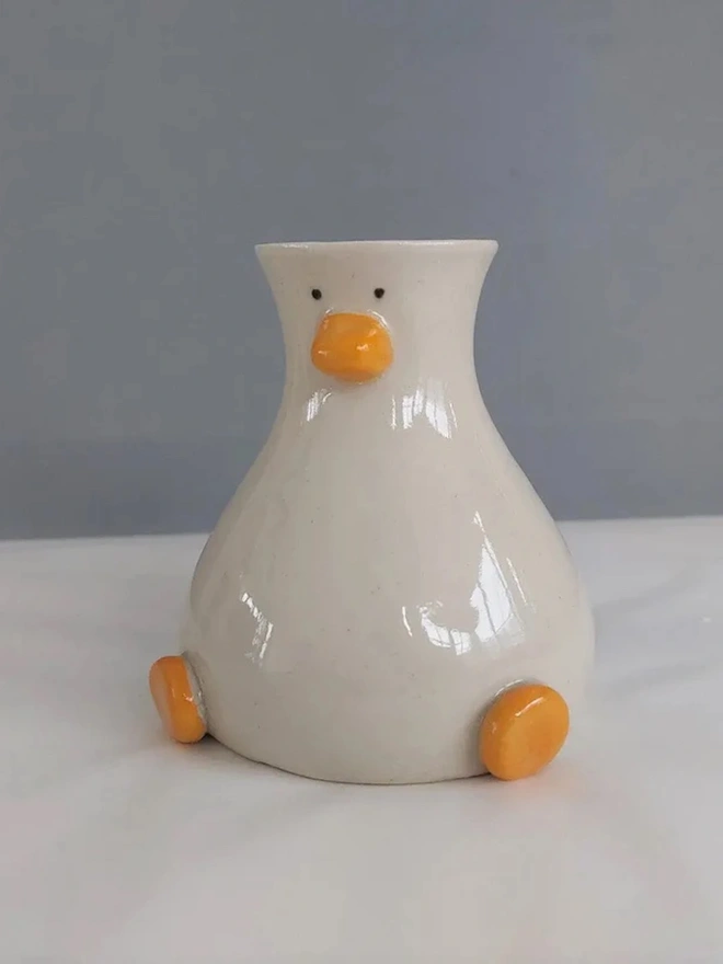 Round Boy Duck Vase Duck Vase