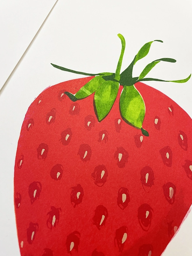 Strawberry Screenprint