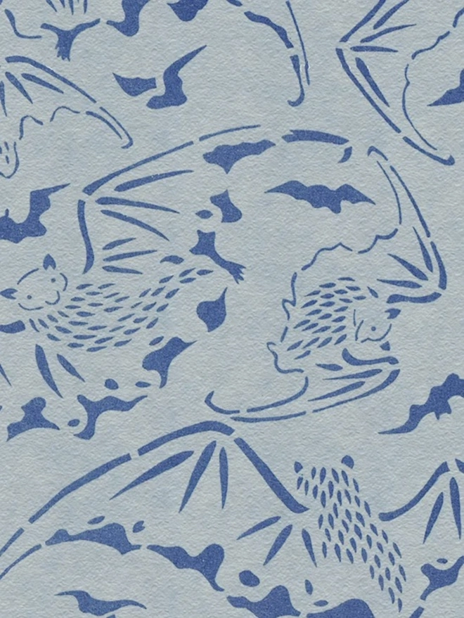 Tokyo Bats Indigo Wallpaper