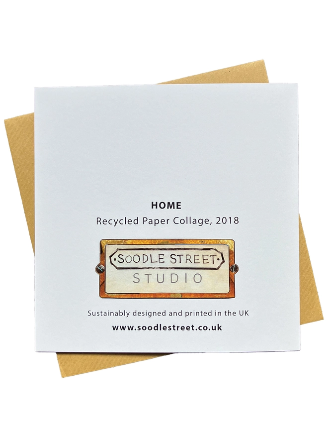 Cute Cottage Home Card Reverse